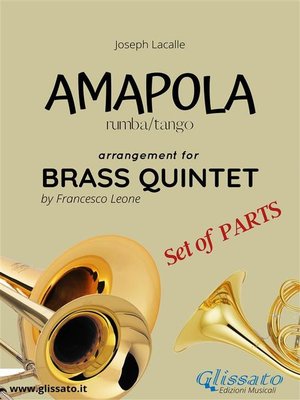 cover image of Amapola--Brass Quintet--set of parts